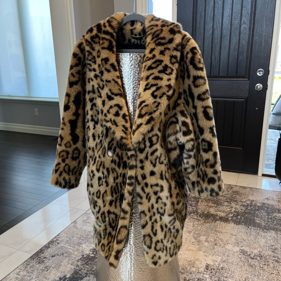 Sexy vintage cat coat size medium faux fur 70s smoking jacket style fall winter - Picture 10 of 16